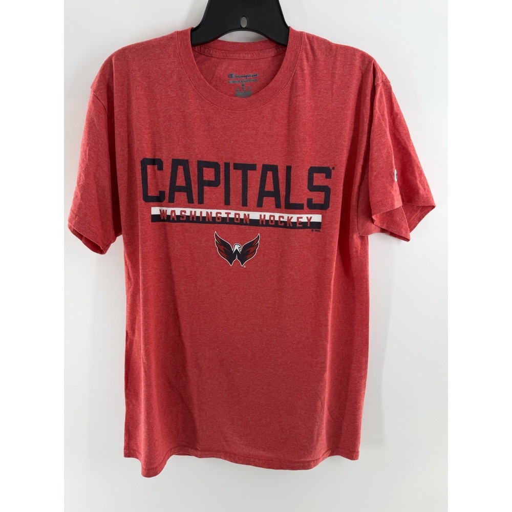 Washington Capitals Hockey Mens T-shirt medium Champion Red Blue